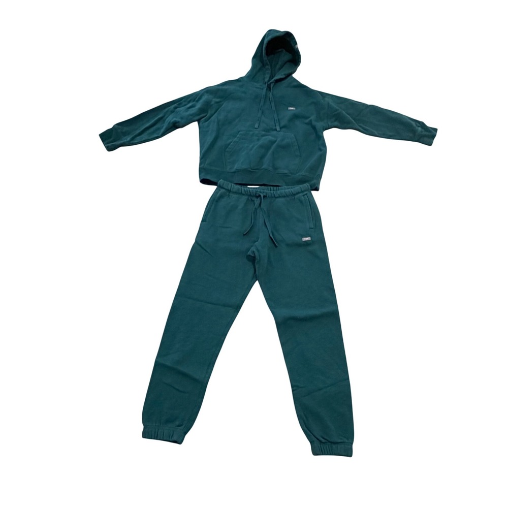 FIGS Off Shift Womens Hunter Green/Moss Hoodie sz M Jogger sz XS Lounge set